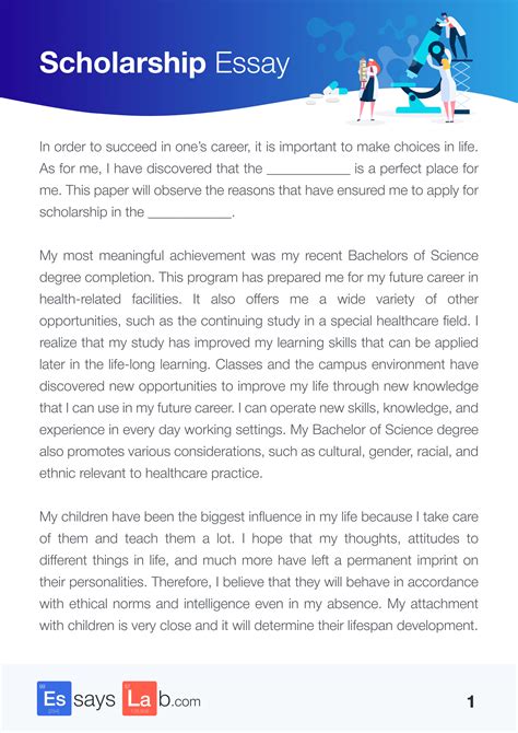 Nurse scholarship essay examples